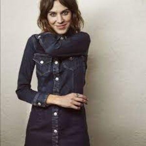 Alexa Chung for AG Jeans Dark Denim Dress Size XS